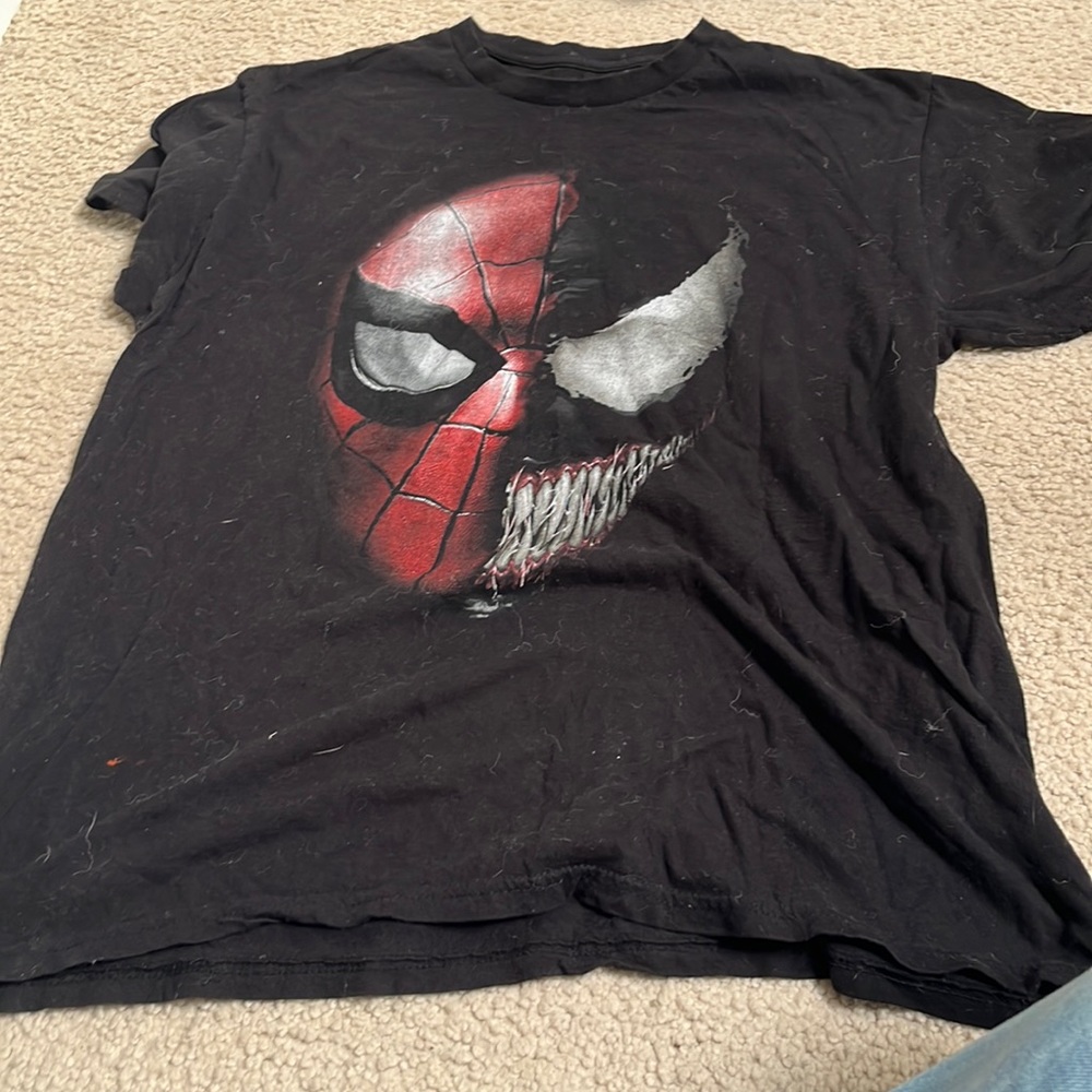 Black Venom and Spider-Man T-Shirt